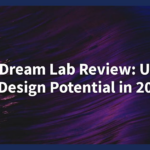 Abstract dark purple and pink swirling background with the text "Canva Dream Lab Review: Uncovering AI Design Potential in 2024."