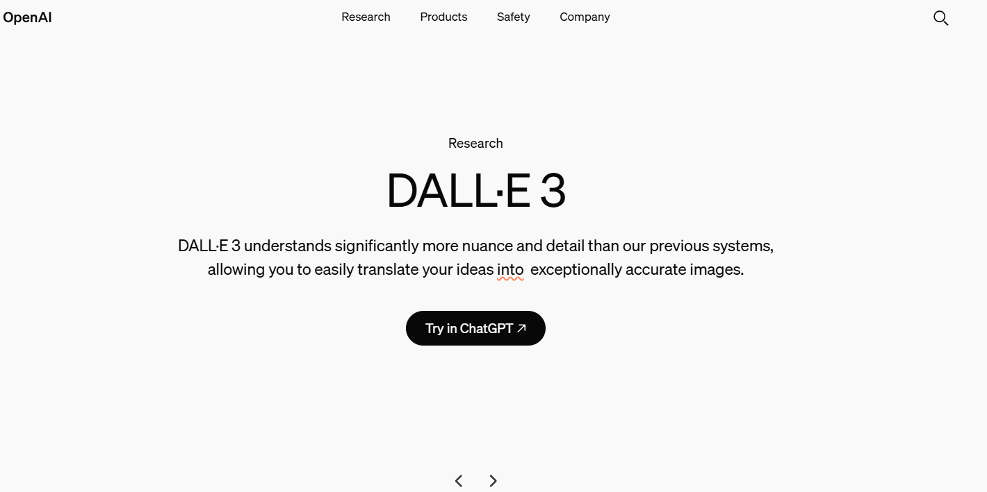 DALL-E 3 - One of free AI Canva alternatives for generating realistic images from text descriptions.