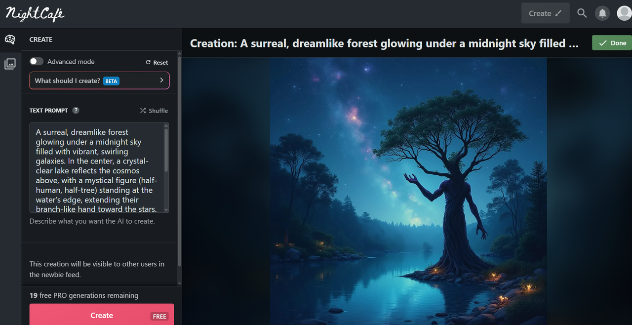 nightcafe forest
