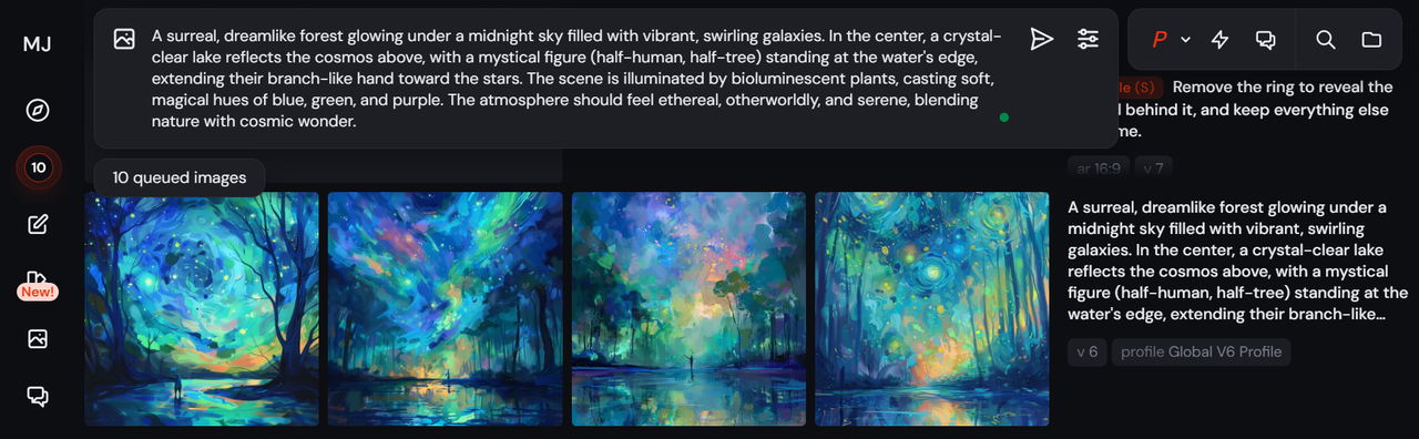 midjourney creative output
