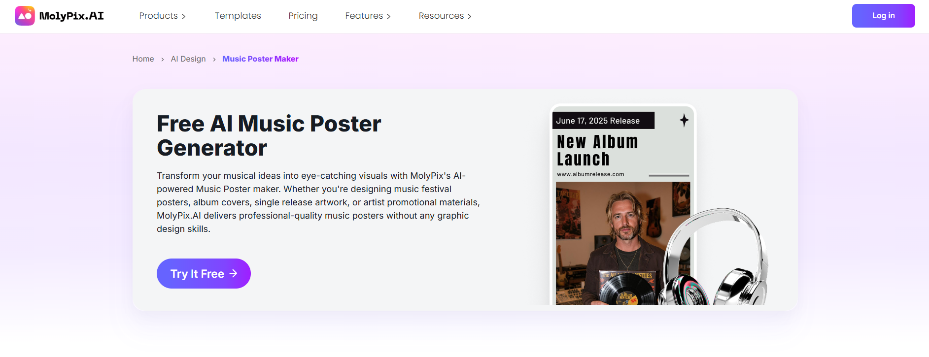 MolyPix.AI Music Poster Generator