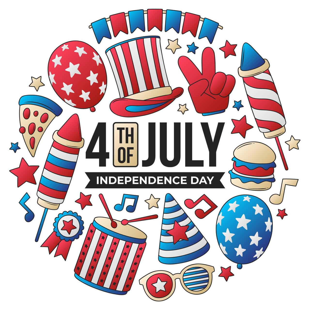 4th of July Patriotic Clipart & Illustrations